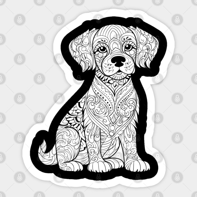 Mutt Mandala Sticker by rezahardan